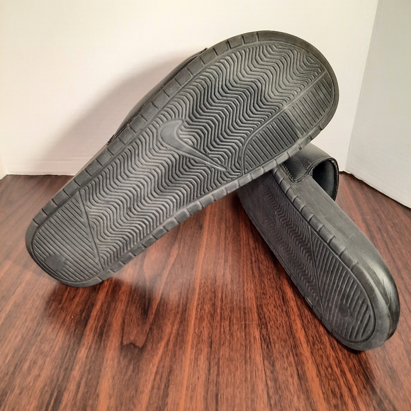 Nike Benassi JDI Mens Size 13 Slides Black White Sandals Flip Flop 343880-090 - Picture 7 of 10